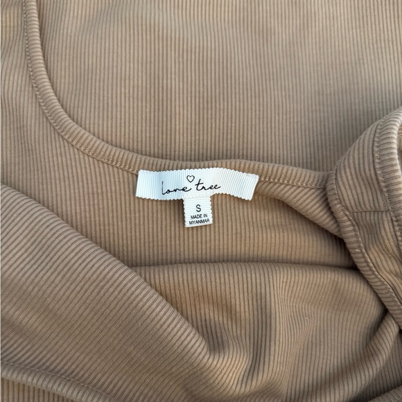 Tan Ribbed Tank Dress Size - Picture 2 of 3